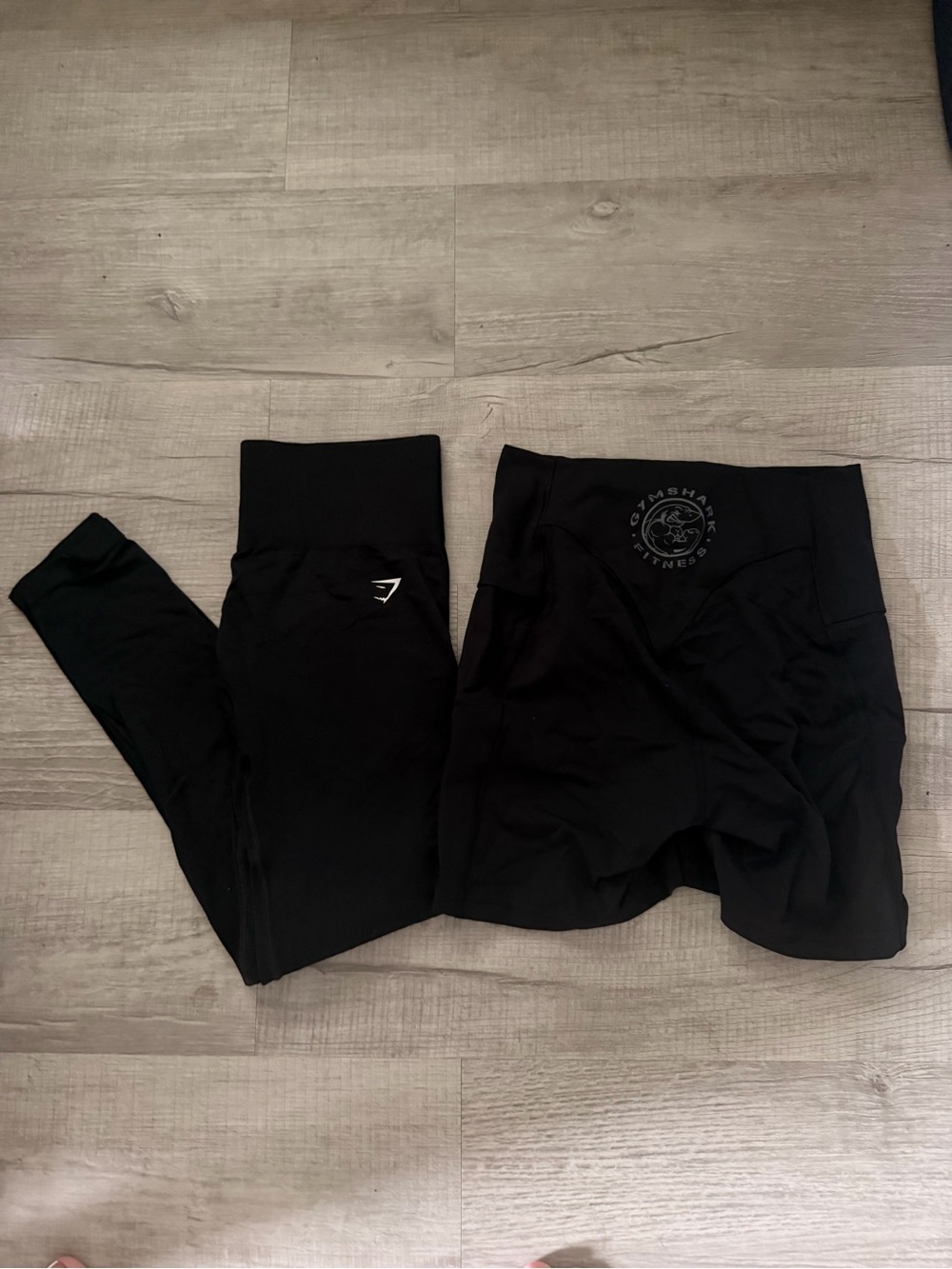 Gymshark  Black High-Waist Leggings and shorts bundle size small